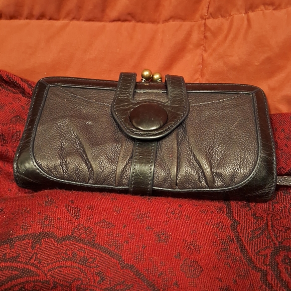 Lockheart Handbags - Lockheart Dark Brown And Black Leather Wallet